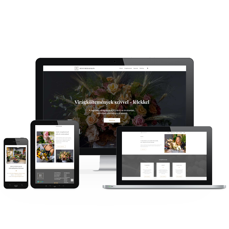 Heni virágszalon weboldal referencia